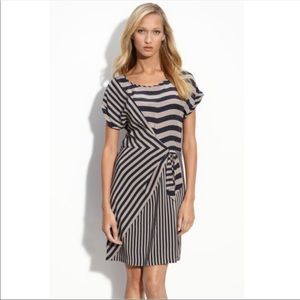 BCBGMAXAZRIA Giovanna silk striped dress